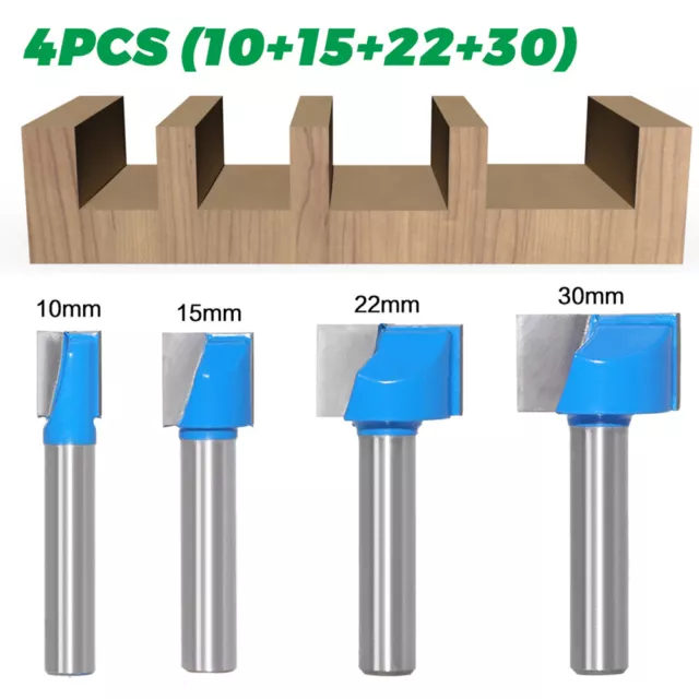 8mm Size 10mm-32mm  Shank Bottom Cleaning Cutter Carbide Tipped Router Bit Tools