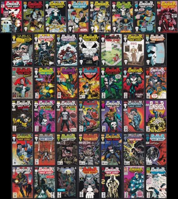 Punisher War Zone #1-41 + Annual #1 & 2 Complete Series!
