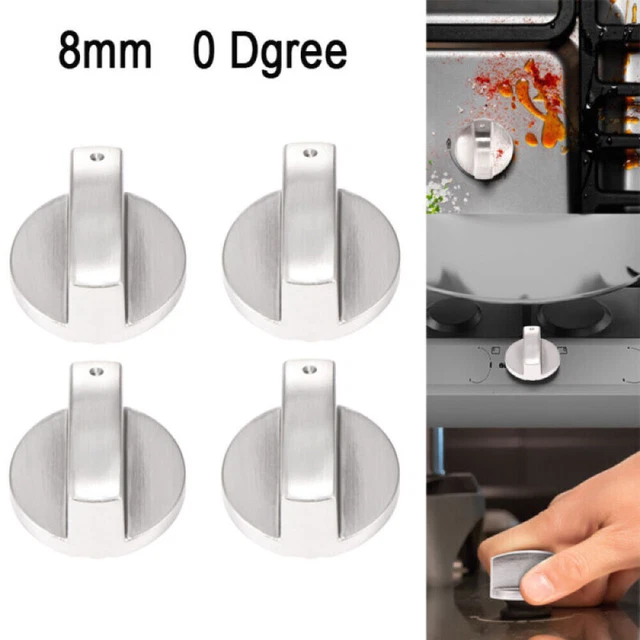 Manopole Forno A Gas 6mm - Set Di 6 Pezzi In Metallo Argento Per Piano Cottura - Foto 5