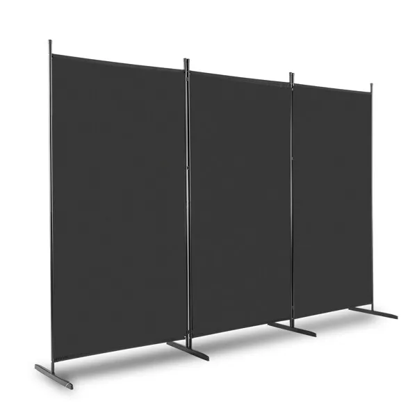 3 Folding Room Divider Privacy Screen Freestanding Panel Wall Partition Black UK