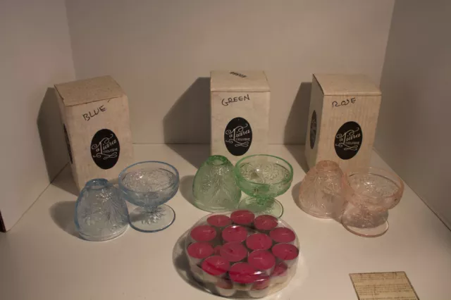 Candle Holders, Aliara Exclusive, Rose, Blue & Green