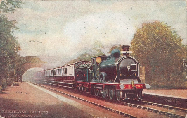 ROYAL TRAIN CALEDONIAN Railway 721 Steam Locomotive Dunalastair Tuck ...