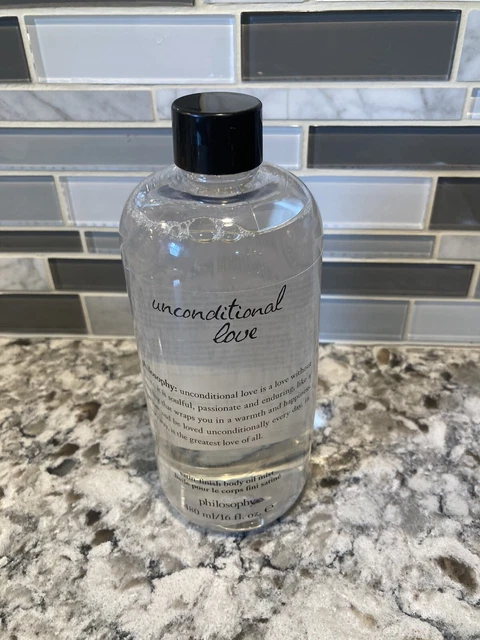 Niebla de aceite corporal Philosophy Unconditional Love acabado satinado 16 oz SELLADO sin bomba