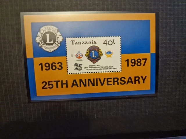 Tanzania 1988 Sg Ms615 25Th Anniv Of Lions Club Mnh