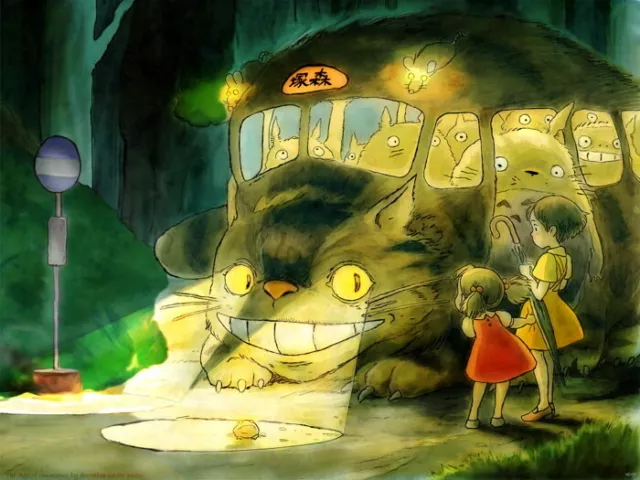 V6157 My Neighbor Totoro Catbus Cat Bus Anime Manga Decor WALL POSTER PRINT AU