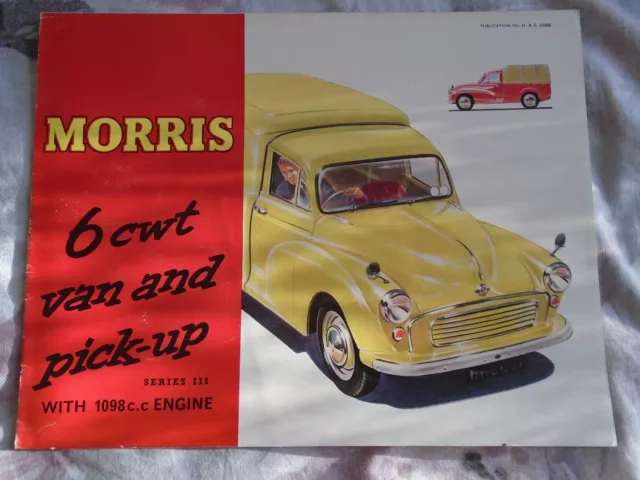 Morris 6 cwt Van & Pick Up Series III brochure Oct 1963 UK market