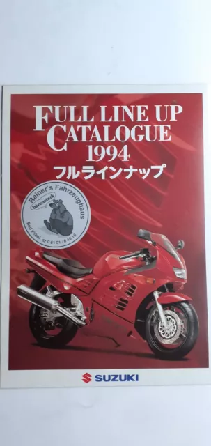 Suzuki: Full Line Up Catalogue 1994 (Falt-Prospekt - Poster); 08/1993