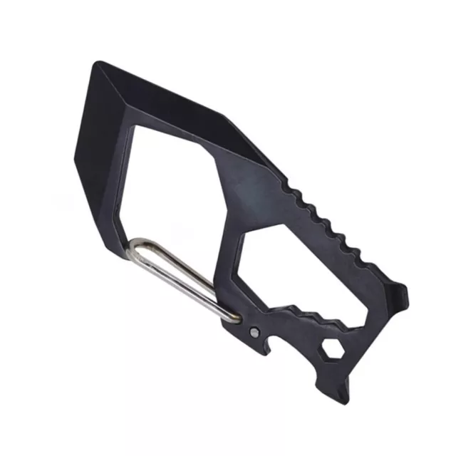 Portable carabiner pocket tool with versatile wrench and screwdriver functions