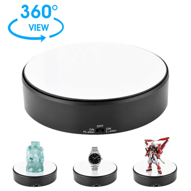 360°Rotating Electric Turntable Display Stand Jewelry Photography Show Holder