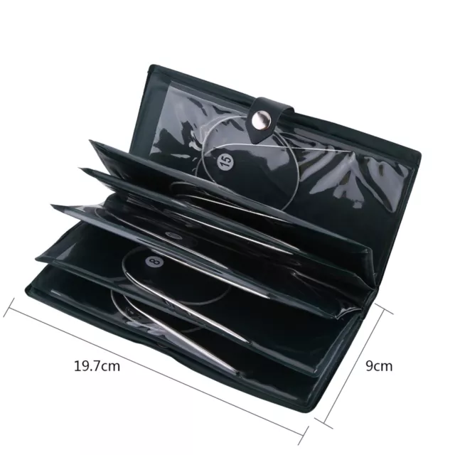 11 pz Strumenti per maglieria con ago circolare acciaio inox artigianato all'uncinetto 16,9"" (43 cm)