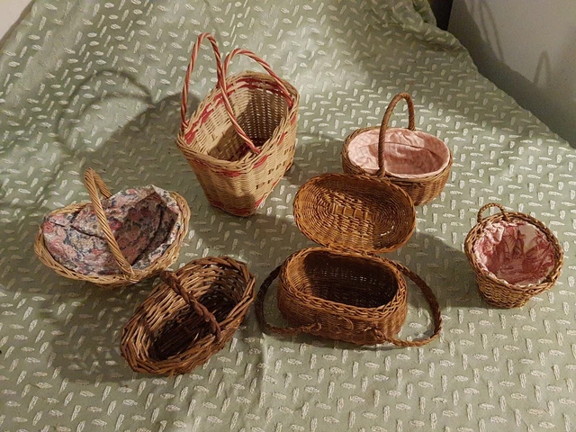 Panier à Goûter Vintage En Osier - Fabrication Française - 20x11x13,5 Cm