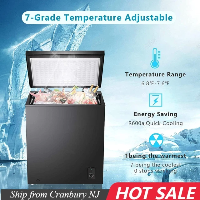 CHEST FREEZER ,5.1 Cu.Ft Upright Freezer, Removable Basket, Black,Sell