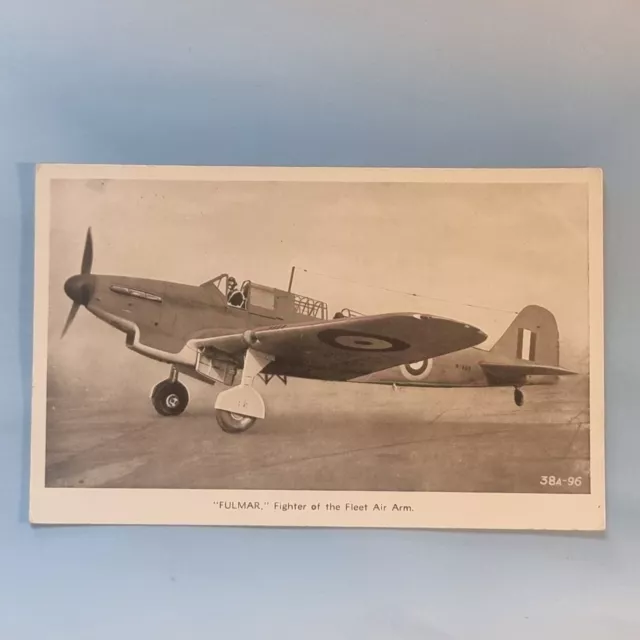 WW2 Aircraft Postcard C1940 RAF FAA Fairey Fulmar Fighter