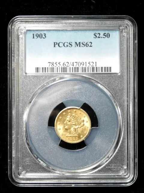 1903 $2.50 Liberty Head Gold Quarter Eagle - PCGS MS62