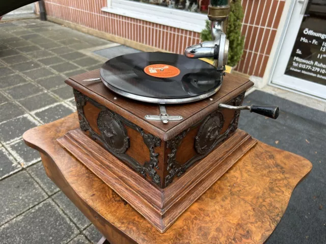 Grammophon mit Trichter original antikes Stück um 1890 - 1920 sehr Ausgefallen 3