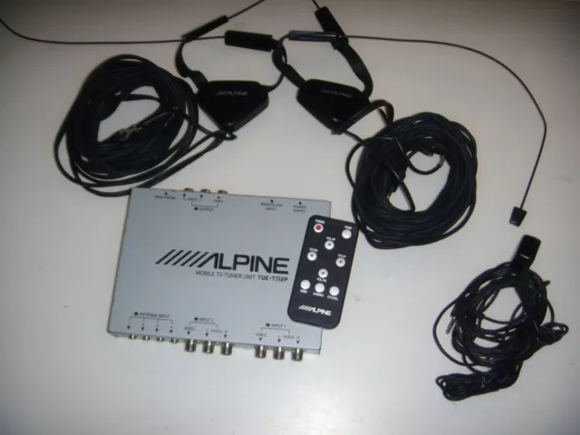 Alpine Tue-T112P Sintonizzatore Tv Auto Completo + 2 Antenne Tuner Tv Analogico