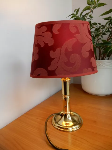 Polished Brass Table Lamp W Shade, Quality Metal-ware Made in England, P30B193QN 2
