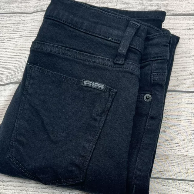 Hudson Nico Super Skinny Jeans Women's Size 26 Mid Rise Black Stretch Denim