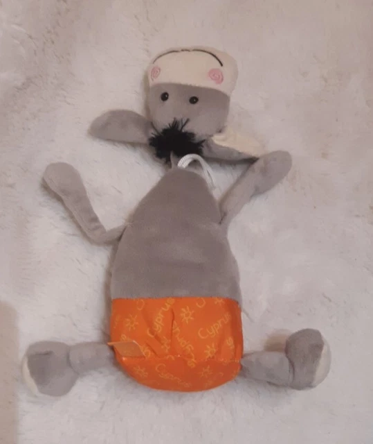 Cyprus happy sad moving head dangly legs donkey soft toy plush horse 13"