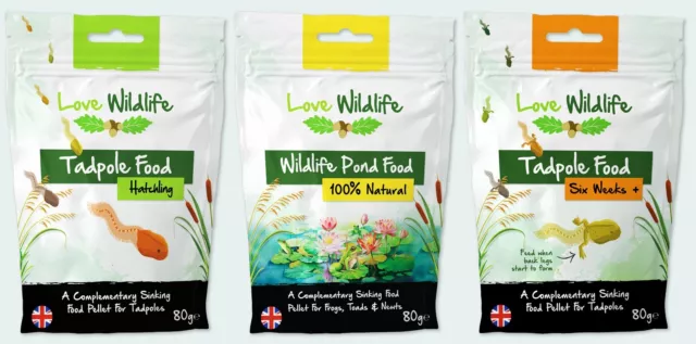 Love Wildlife Tadpole Food / Wildlife Pond Food 80g - Frogs, Toads, Newts