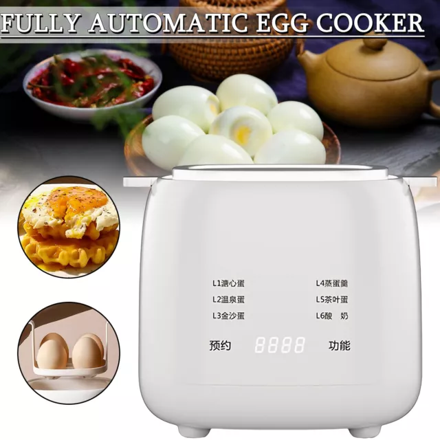 350W Electric Egg Cooker Timed Egg Boiler Breakfast Machine Automatic  Steamer Egg Custard Steaming Cooker Food Warmer 220V