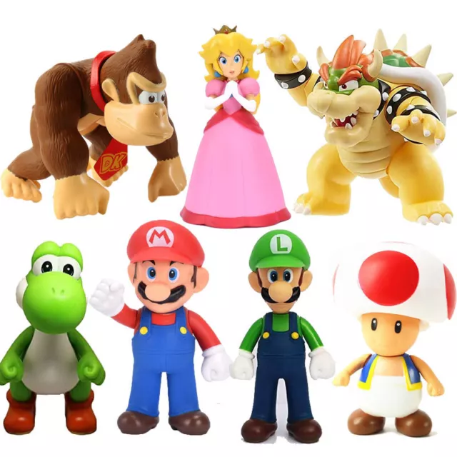 Super Mario Figur Kröte Spielzeug Nintendo Sammelbare Mens Kids Gaming 7-15cm