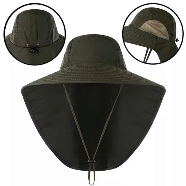 Bucket Hat Wide Brim Visor Sun Cap Summer Fishing Outdoor UV Protection Unisex