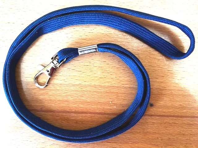 Schlüsselband Karabiner Lanyard blau zB für Hotelkarte/Transponder zum Umhängen