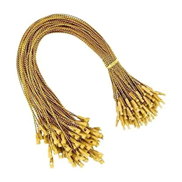 1000Pcs Gold Christmas Ornament Hanger Rope for Christmas Cord Lock Cord Y1C2