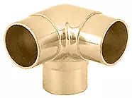 CRL HR15JPB Polished Brass 90 Degree Side Outlet Elbow for 1-1/2" Tubing
