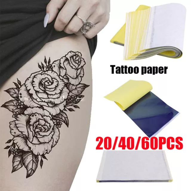 60 Sheets Manual Tattoo Thermal Carbon/Copy Stencil Transfer Paper Tracing Kit