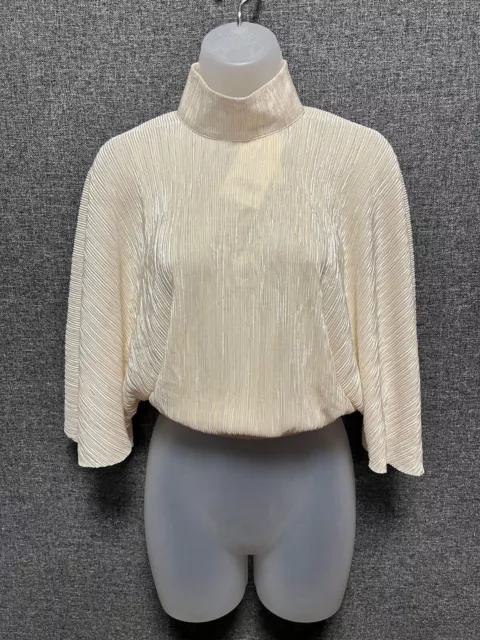 Oh My Love Pleat Batwing Top Ivory Size S/M TD038 CC 11