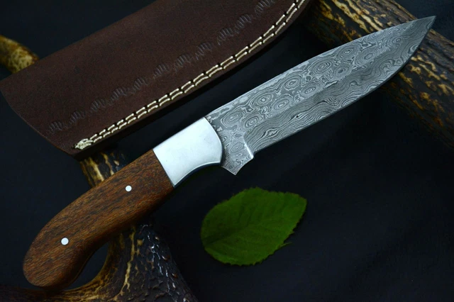 8.7"OAL Custom Hand Forged Damascus Steel Hunting Knife Handmade (Q77) 3