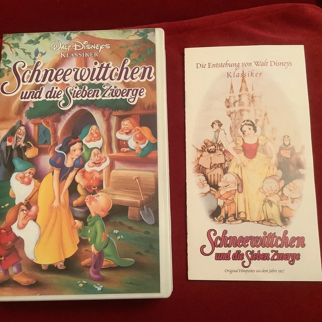 SCHNEEWITTCHEN VHS KLASSIKER Walt Disney Hologramme Büchlein Disney ...