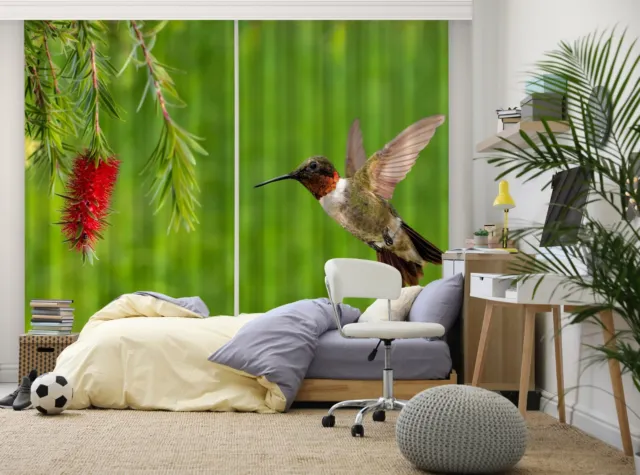 3D Bird Leaves ZHUA4438 Animal Photo Curtain Window Blockout Fabric Amy 2023