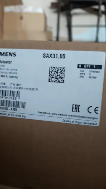 Attuatore Siemens SAX 31.00 /#G A01P 6567