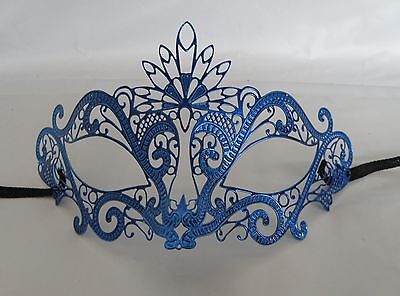 Blue Filigree Metal Venetian Party Masquerade Mask No 2 * NEW * Express Post