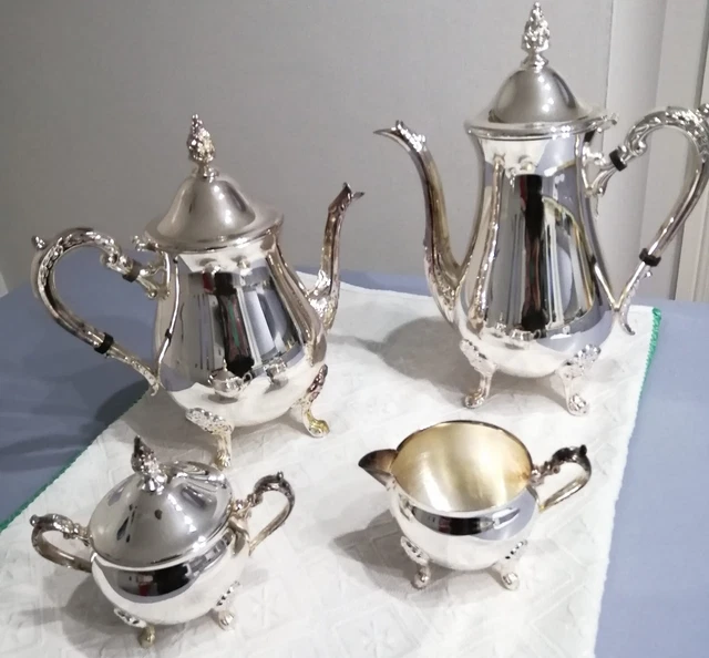 VINERS OF SHEFFIELD Alpha Silver Teapot And Coffee Pot With Creamer