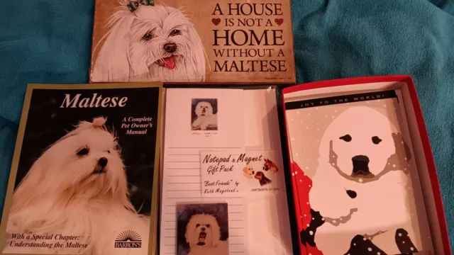 Group Of Maltese Dog Items