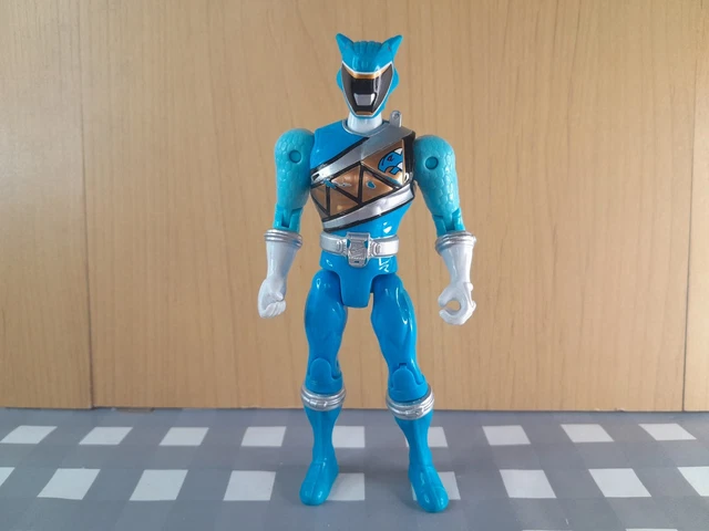 Figurine Power Rangers Bleu Dino CHARGE Bandai 2014 - Avec Bouclier, Occasion, Collection Aventure/action