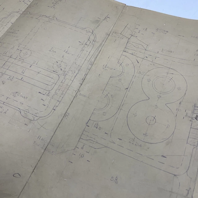 VINTAGE 1960S TECHNICAL Drawing Art Junk Engineer Machine Gearbox Car