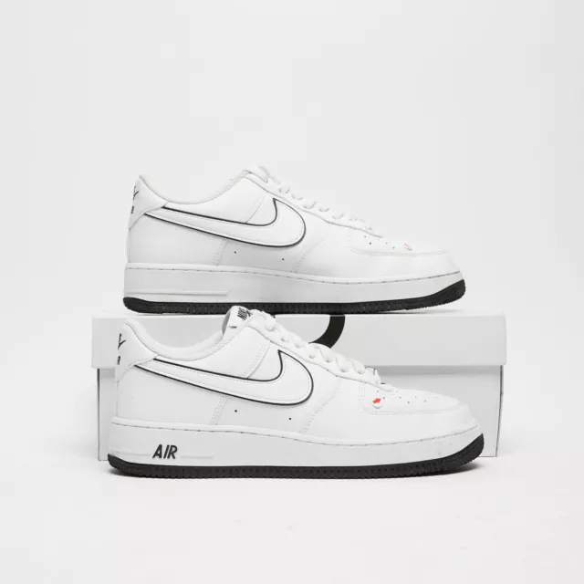 NIKE Air Force 1 scarpe da ginnastica basse da uomo bianche TAGLIA 8