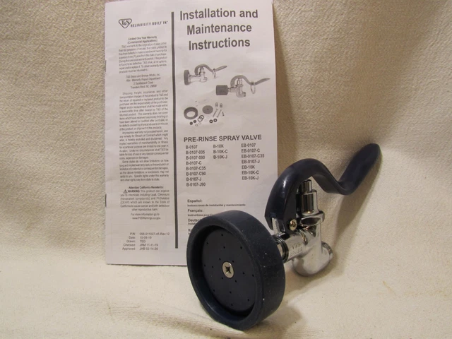 T&S Brass - EB-0107 - 4.0 GPM High Flow Spray Valve new without box.