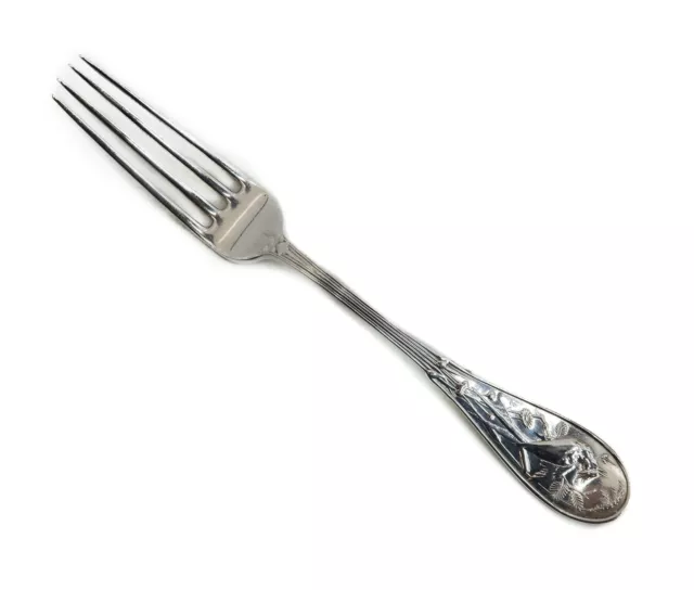 Tiffany & Co Sterling Silver 8.125 inch Fork in Japanese Audubon circa 1890