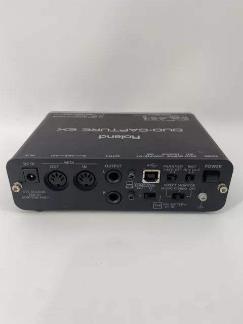 Roland UA-22 DUO-CAPTURE EX Audio MIDI Interface 24 Bit Digital Working Tested