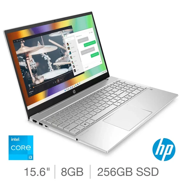 HP Laptop Pavillion 15.6" Core i3-1315U 8GB RAM 256GB SSD Full HD
