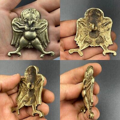 Antique Near Eastern Old Bronze Mythical Beast Figure Amulet