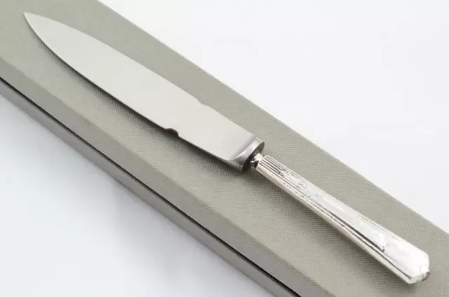 Boxed Sheffield Sterling Silver Handled Letter Opener Sunburst Pattern 1963