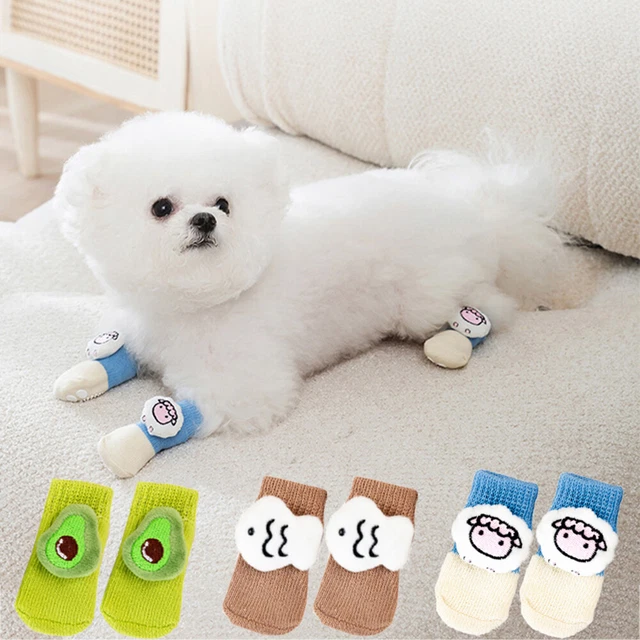 Calze a maglia per animali domestici accessori per cani antiscivolo per cuccioli morbide calde belle E E