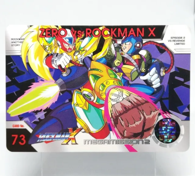 73 ZERO vs Mega Man X Mega ( Rock ) man X Mega Mission 2 CARD CAPCOM Japan GAME